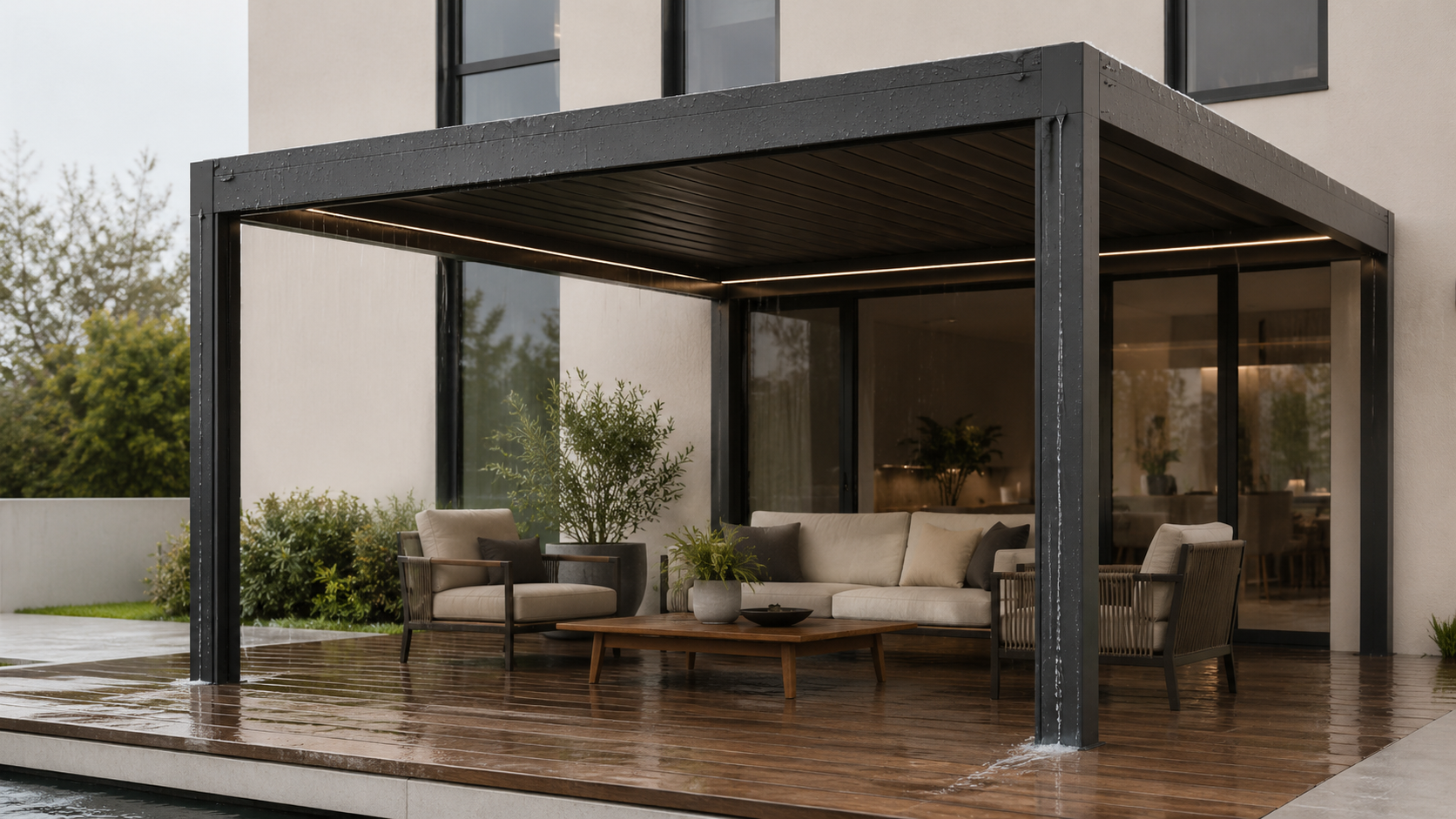Louvered Pergola Drainage: How Rainwater Is Manage