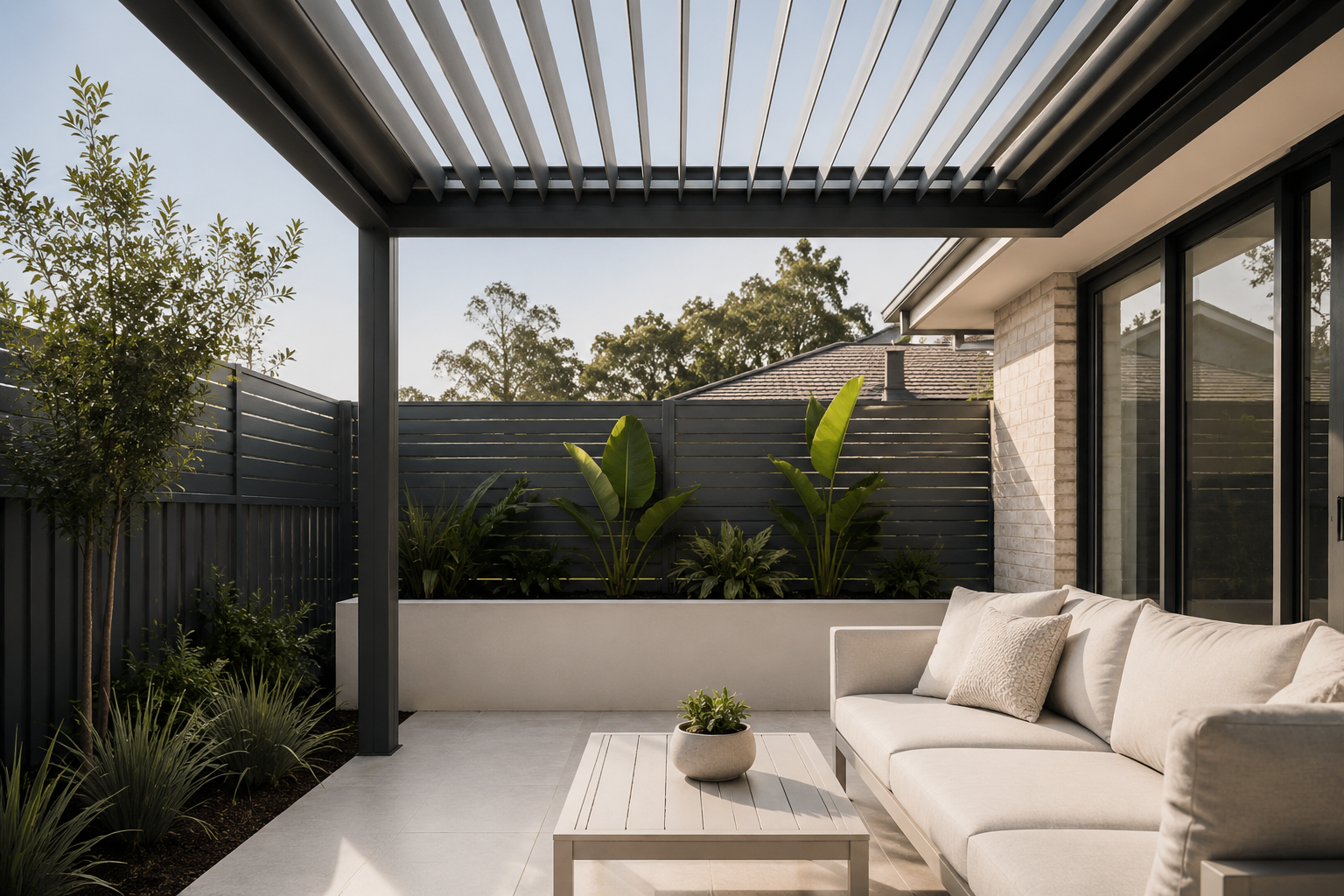 Roofed Pergola for Small Patios Without Feeling Closed
